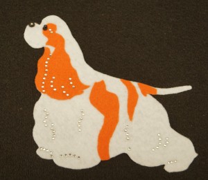 Cocker spaniel amerykański - aplikacja filcowa 