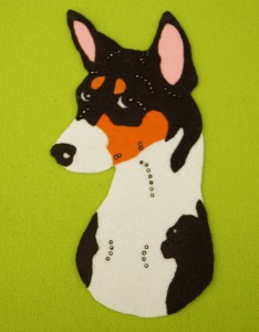 Basenji - aplikacja filcowa  do samodzielnego montażu 