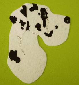 Dog niemiecki - aplikacja filcowa do samodzielnego montażu 