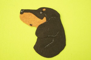 Gończy polski - aplikacja filcowa do samodzielnego montażu 