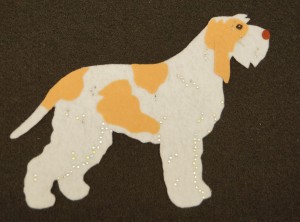 Wyżeł włoski szorstkowłosy Spinone - aplikacja filcowa  do samodzielnego montażu