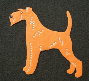 Terier irlandzki - aplikacja filcowa do samodzielnego montażu 