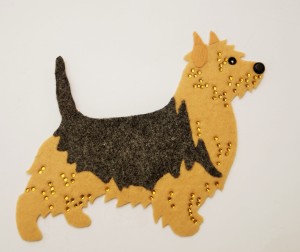 Terier australijski - aplikacja filcowa do samodzielnego montażu 