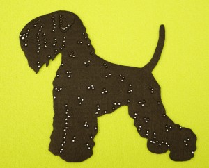 Black Russian Terrier felt aplication
