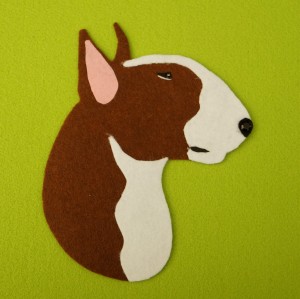 Bull Terrier felt aplication