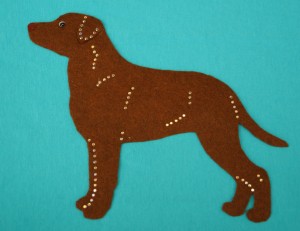 Chesapeake Bay Retriever felt aplication