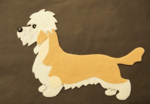 Dandie Dinmont Terrier felt aplication
