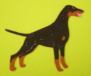  Doberman felt aplication
