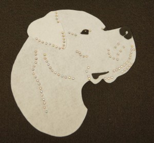 Dogo Argentino felt aplication