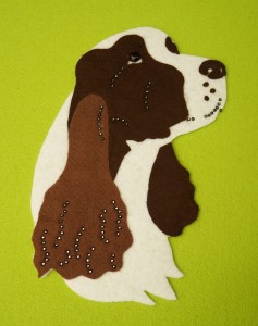  English Springer Spaniel felt aplication