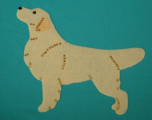 Golden retriever felt aplication