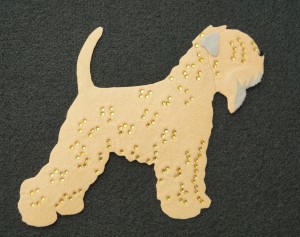  Irish Soft Coated Wheaten Terrier felt aplication