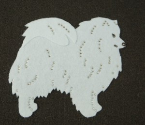 Japanese Spitz felt aplication