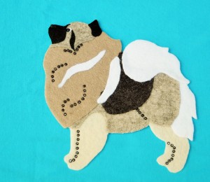  Keeshond/Wolf Spitz felt aplication