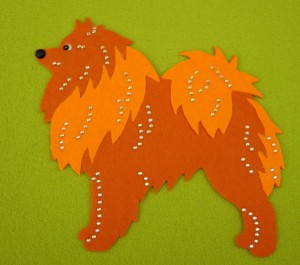  Medium Size Spitz felt a[plication