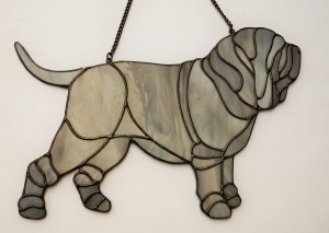 Napolitan Mastiff - stained glass window decoration 