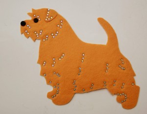Norfolk Terrier felt aplication 