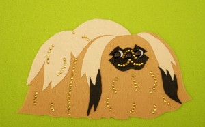 Pekingese felt aplication