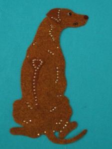  Rhodesian Ridgeback felt aplication