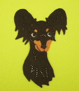  Russian Toy Long-haired felt aplication
