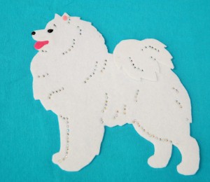 Samoyed felt aplication