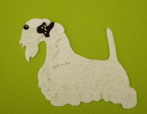 Sealyham Terrier felt aplication