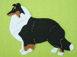 Shetland Sheepdog felt aplication