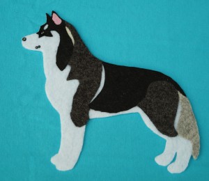 Siberian Husky felt aplication
