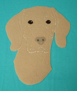  Weimaraner Short-haired felt aplication