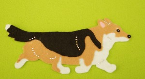 Welsh Corgi Pembroke felt aplication