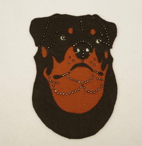 Rottweiler felt aplication for self-assembly 