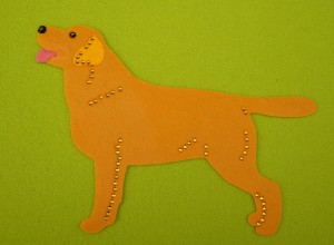 Labrador retriever felt aplication for self-assembly 