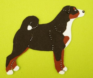 Appenzell Cattle Dog felt application for self-assembly 