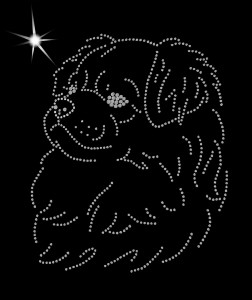 Tibetan Spaniel diamond aplication 