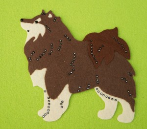 Finnish Lapphund felt aplication for self-assembly 