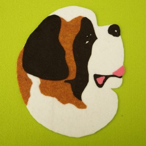 Saint Bernard felt aplication for self-assembly 