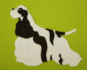 American Cocker Spaniel felt application for self-assembly 