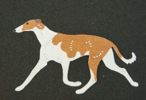 Polish Greyhound felt aplication for self-assembly 