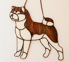 Akita - stained glass window decoration 