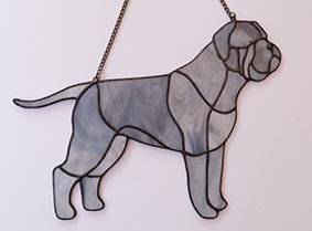 Italian Cane Corso - stained glass window decoration 