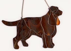 Field Spaniel - stained glass window decoration