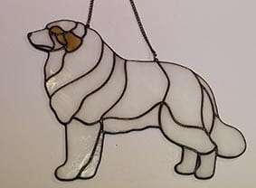 Pyrenean Mountain Dog - stained glass window decoration 