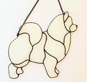Samoyed - stained glass window decoration 