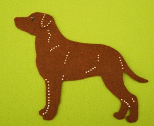 Chesapeake Bay Retriever felt aplication  for self-assembly 