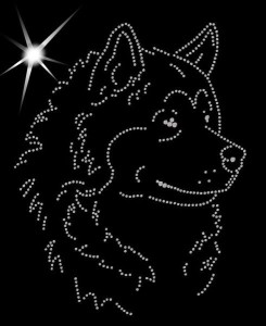 ALASKAN MALAMUTE  DIAMOND APPLICATION