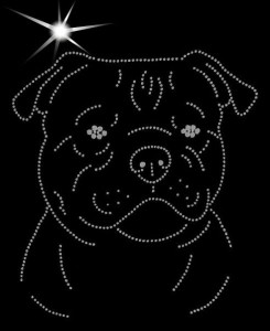 STAFFORDSHIRE BULL TERRIER DIAMOND APLICATION