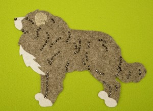 Caucasian Ovtcharka felt aplcation