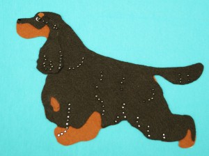  English Cocker Spaniel felt aplication