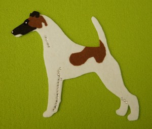  Fox Terrier Smooth felt aplication