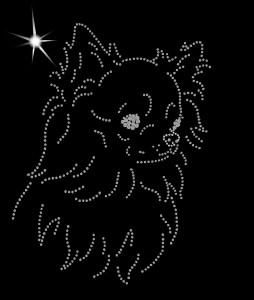 Chihuahua Long-haired diamond aplication 